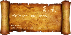 Rösler Adelinda névjegykártya